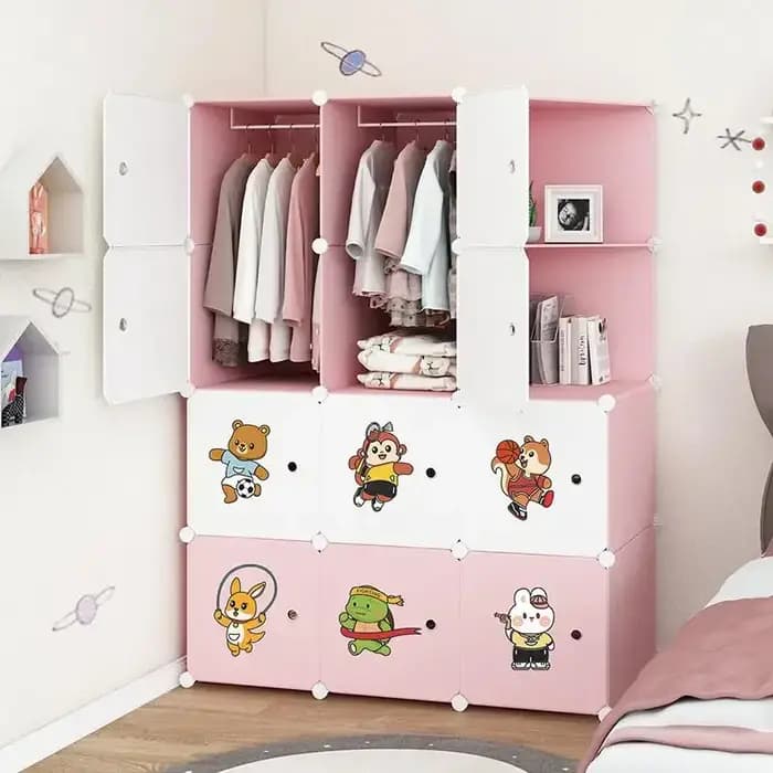 Armoire à cloisons ouvertes, armoire de maquillage minimaliste nordique moderne, armoire pas chère, armoires pliables avec miroir, armoires en plastique, mobilier d'hôtel