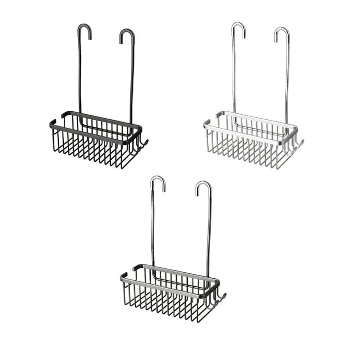 Paniers de rangement en grille avec crochets sur l'armoire