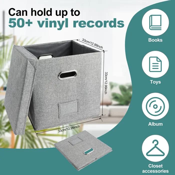 Boîte de rangement de disques vinyles