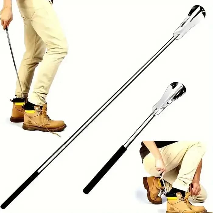 Extracteur de chaussures rétractable en acier inoxydable pour personnes âgées