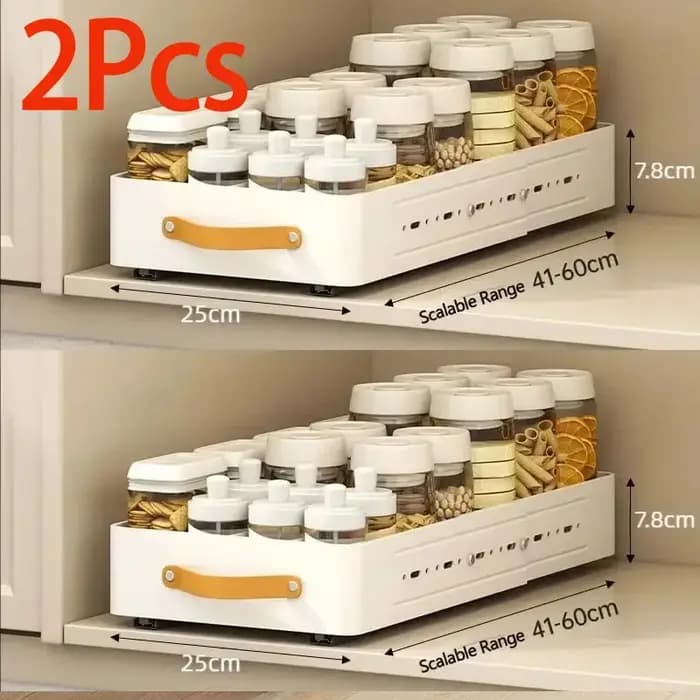 Nouvelle étagère de rangement de cuisine évolutive avec armoires