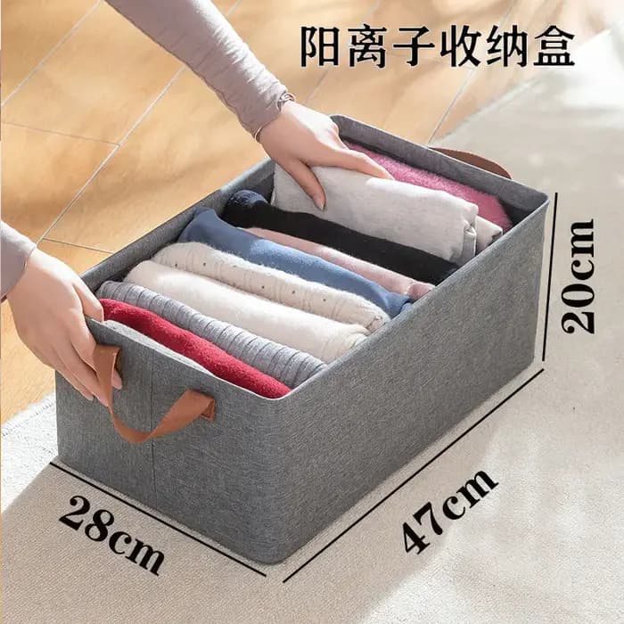 MELStorage-mir de Rangement en Coton et Lin pour Placard Domestique, Boîte de 160 g/m²