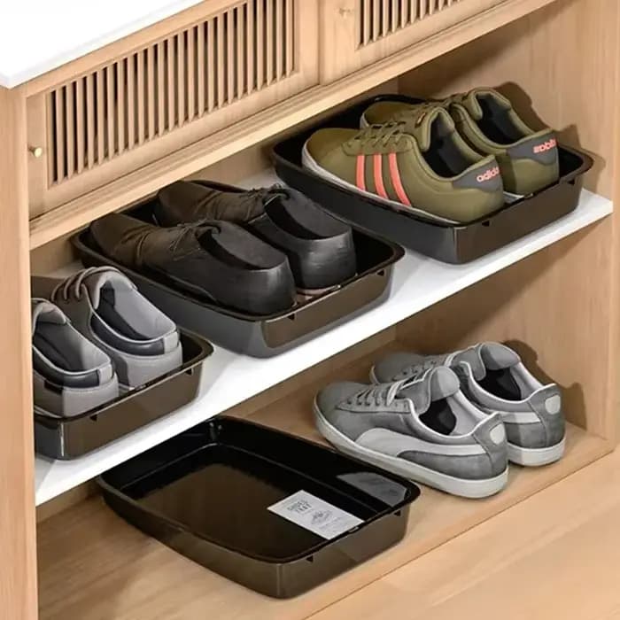 Plateau de rangement de chaussures Portable en plastique