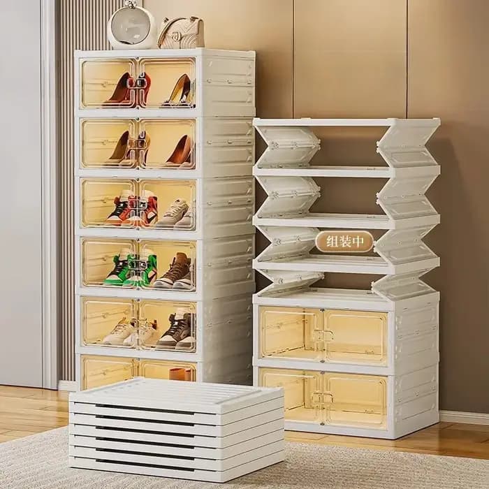 Étagère à chaussures pliable de style nordique
