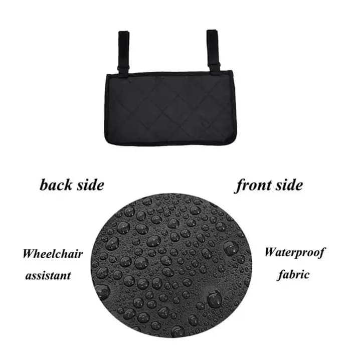 Accoudoir de fauteuil roulant Sac De Rangement Étanche Fauteuil Roulant Organisateur Latéral Sac Accoudoir Universel Sac De Rangement Latéral Convient À La Plupart Des Fauteuils Roulants