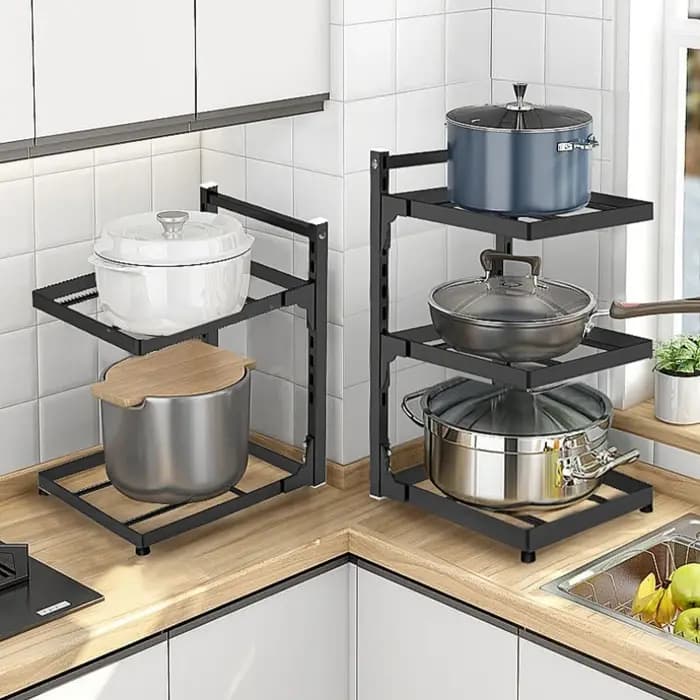 Étagère de rangement multicouche pour évier de cuisine
