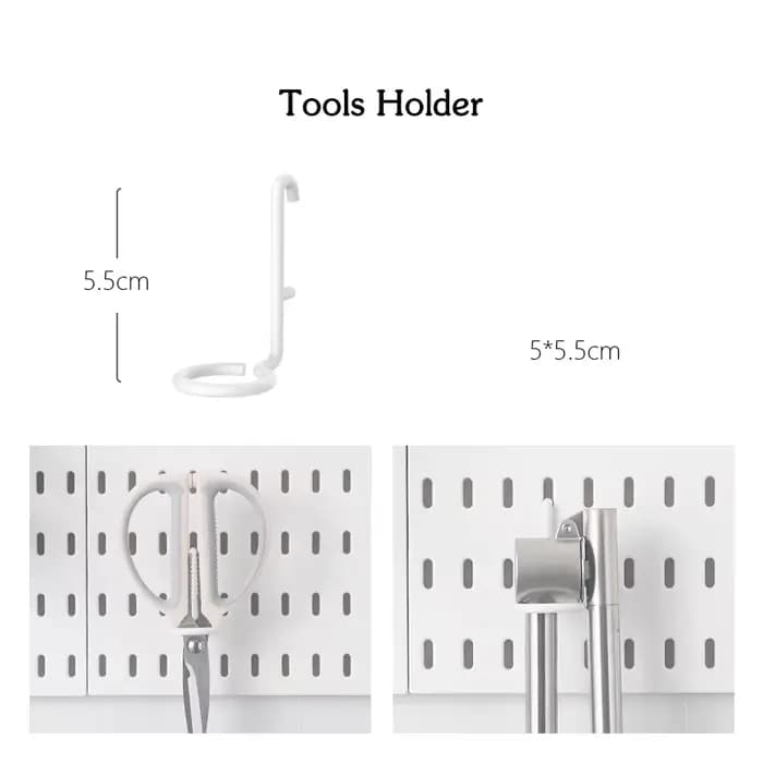 Accessoires de panneau perforé, bricolage, Organization de cuisine, sans perceuse, étagère suspendue