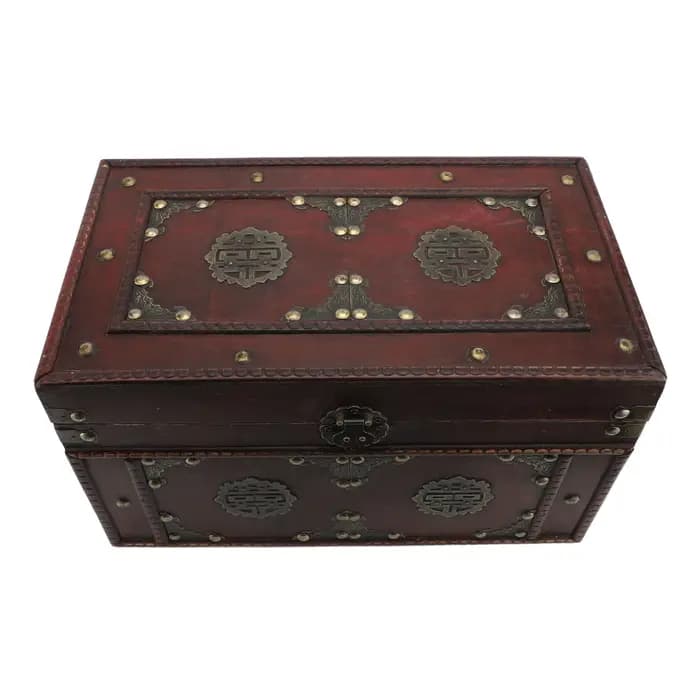Boîte de rangement Vintage en bois de Style chinois