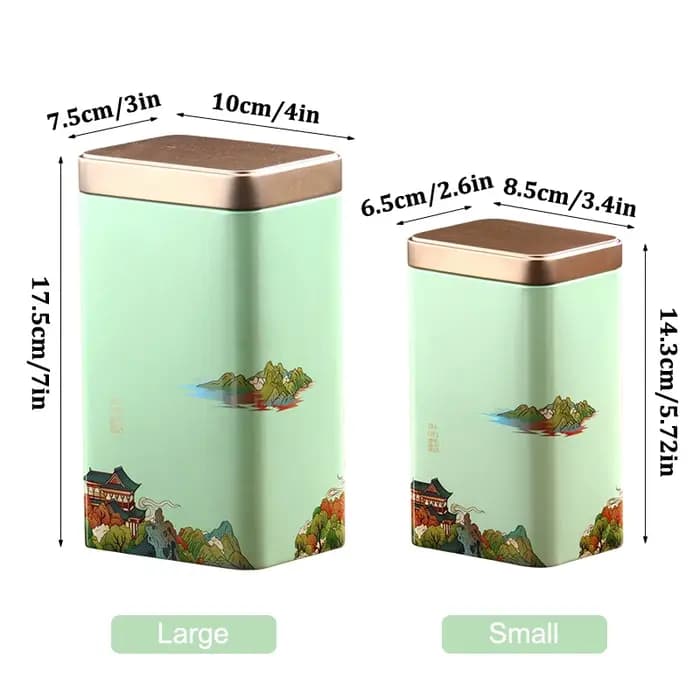 Petites boîtes de rangement d'épices en fer blanc