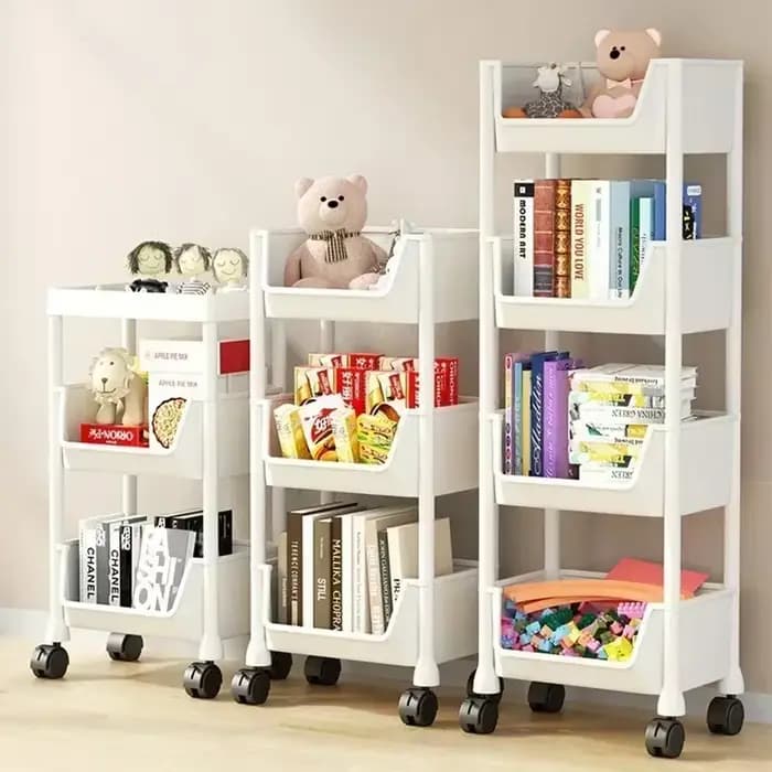Chariot de rangement en plastique à 2-5 niveaux
