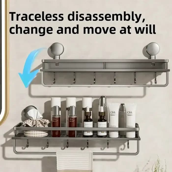 Ventouse porte-shampooing étagère de salle de bain organisateur de rangement de maquillage
