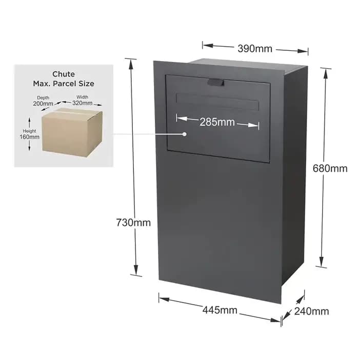 Y Armoire de courrier intégrée extérieure