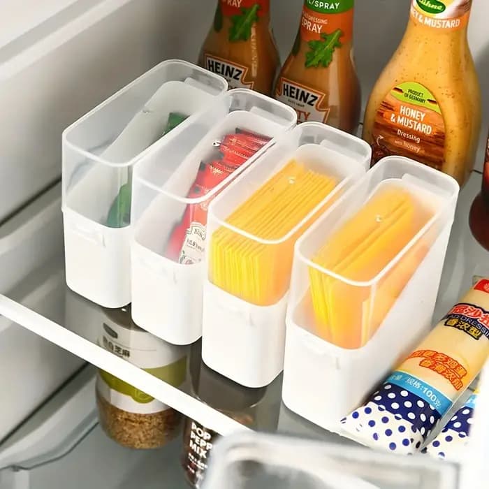 Boîte de rangement à couvercle transparent incliné de style japonais | Organisateur de stockage de café et de thé au