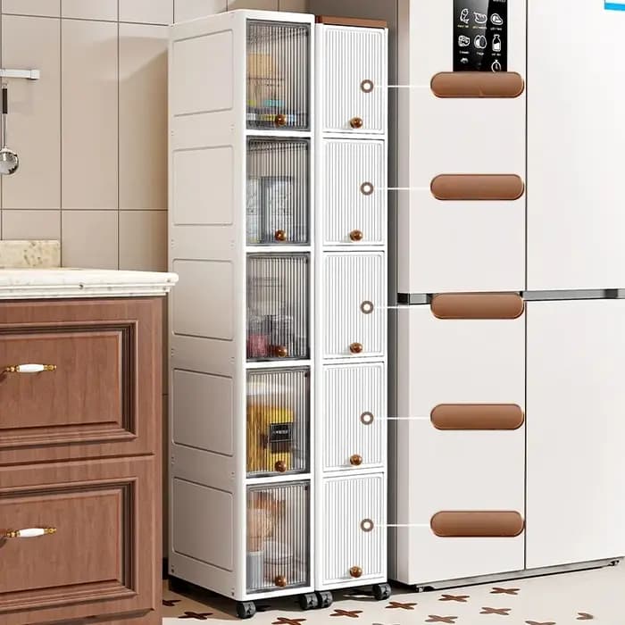 Armoire mince de rangement roulante de 20cm de large