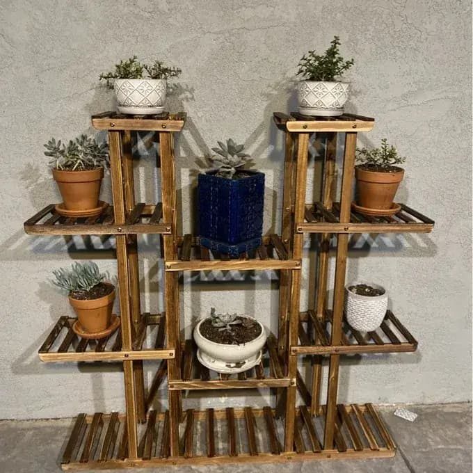 Étagère à plantes en bois