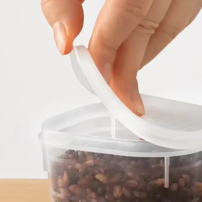 Boîte de rangement alimentaire pour réfrigérateur à 6 compartiments avec couvercle