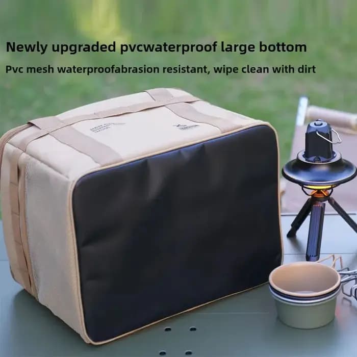 Boîte de rangement pliable d'extérieur, boîte de rangement pour pique-nique et camping, vaisselle, ustensiles de cuisine, sac de rangement tactique d'extérieur, grande capacité