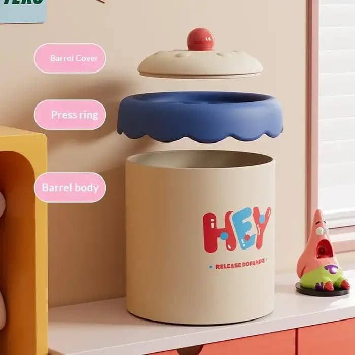 Poubelle de bureau petite et mignonne avec couvercle