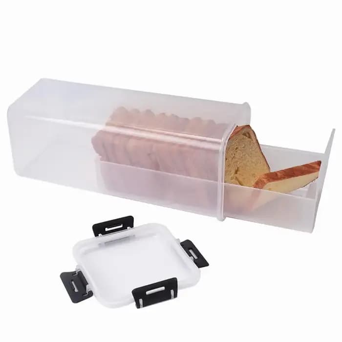 Boîte à pain hermétique avec plateau coulissant intérieur, conteneur de rangement pour pain en plast