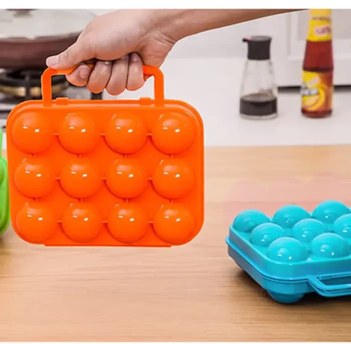 Boîte de rangement d'œufs en plastique PP portable avec couvercle pour pique-nique extérieur et organisation de cuisine moderne taille S ou L