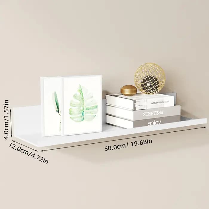 30/40 / 50 cm Plateau de paroi Métal Étagères flottantes de salle de bain Pas de perceuse Miroir Organisateur de douche