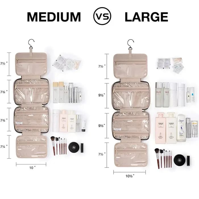BAGSMART bolsos de maquillaje Sac de rangement de voyage,organisateur de voyage, sac de toilette sus