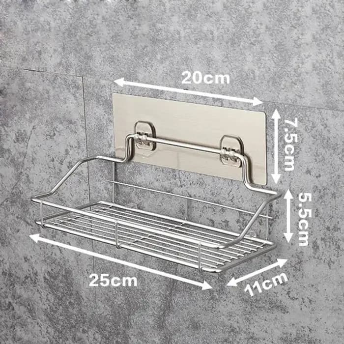 Étagère de rangement murale suspendue en acier inoxydable, sans poinçon, pour cuisine, salle de bain