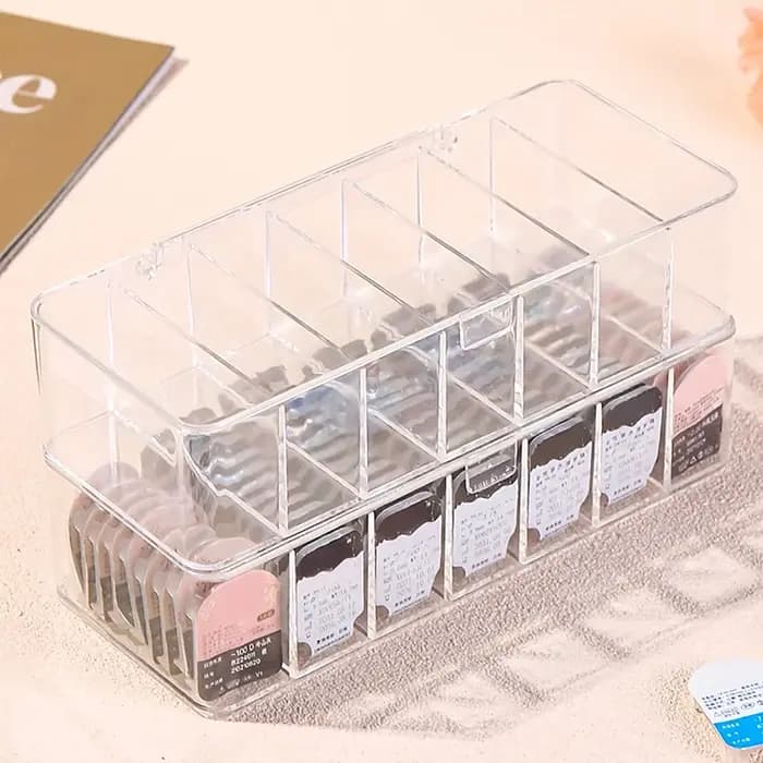 Boîte de rangement transparente pour lentilles de contact