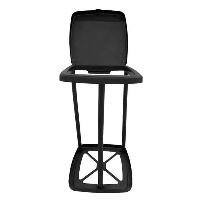 Support de sac poubelle pliable avec couvercle