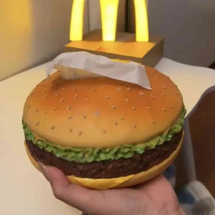 Boîte à mouchoirs créative en forme de Hamburger