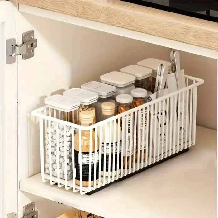 Panier organisateur d'armoire extractible sous l'évier