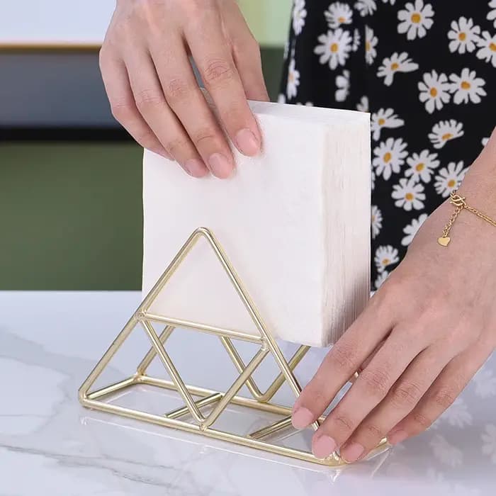 Porte-serviettes pour Table moderne en métal noir