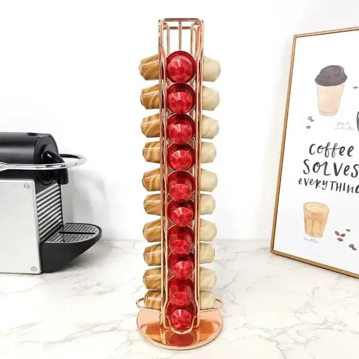 40 dosettes de café en or Nespresso porte-dosette
