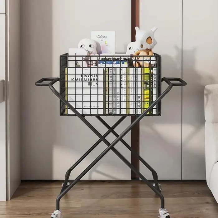 Chariot de rangement de jouets roulants pour enfants