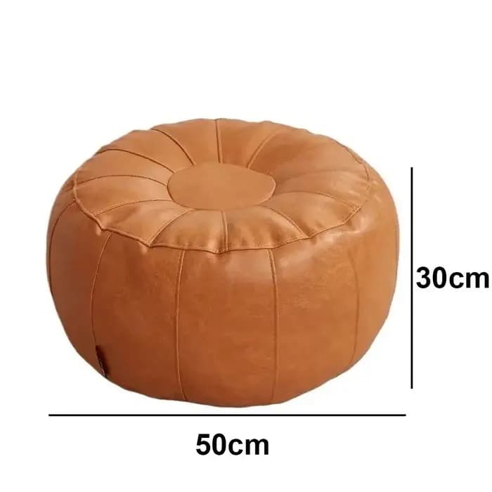 Pouf de rangement minimaliste antidérapant en similicuir