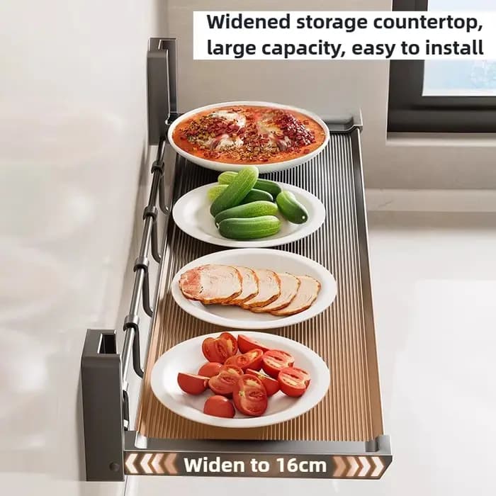 Étagère de cuisine suspendue pliable pour rangement de vaisselle