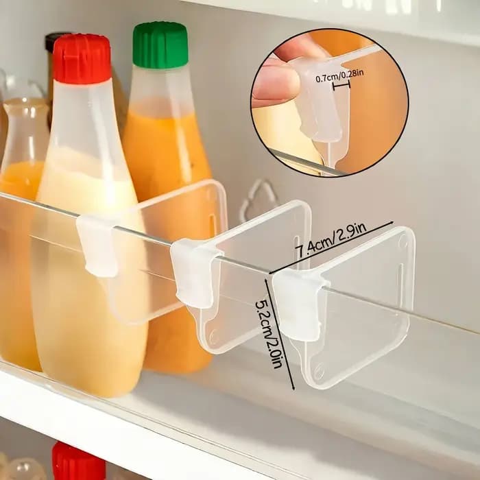 5, 10, 15 ou 20 pièces – Séparateurs de rangement robustes et transparents pour réfrigérateur, compartiments ajustables pour optimiser l'espace dans les armoires de cuisine