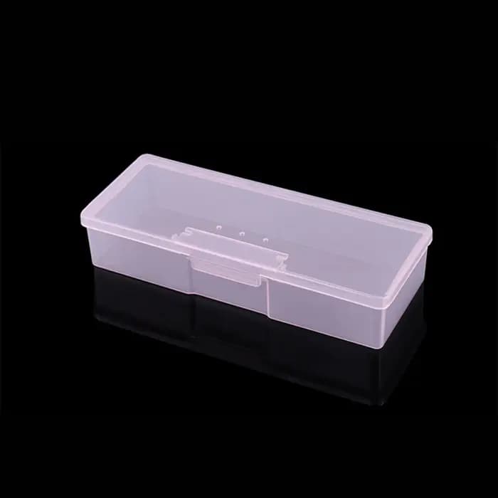Boîte de rangement rectangulaire en plastique Transparent pour Nail Art, 1 pièce, boîte de rangement