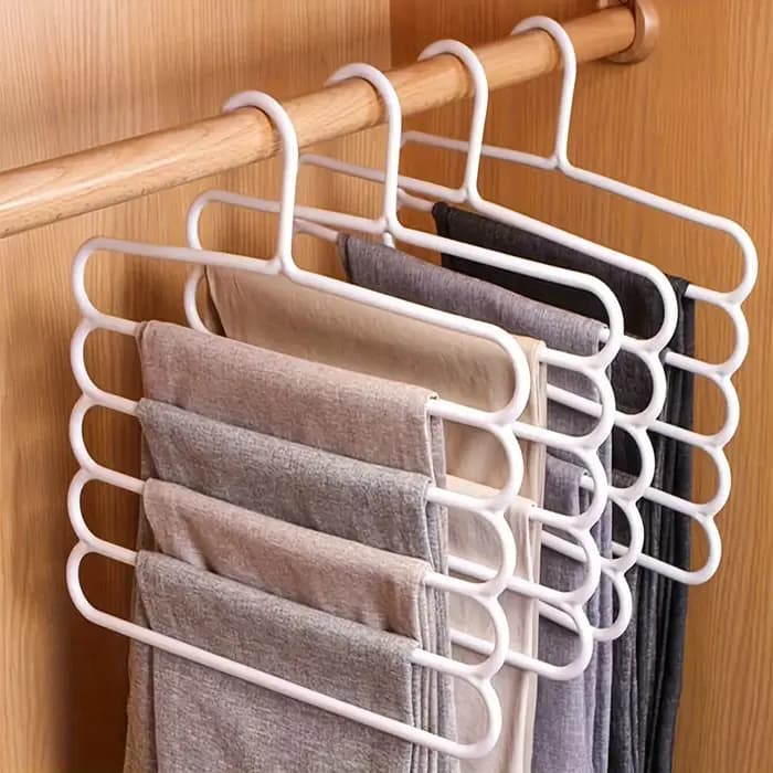 2/4 pièces porte-pantalons multifonctionnel ménage gain de place multicouche pantalon cintre