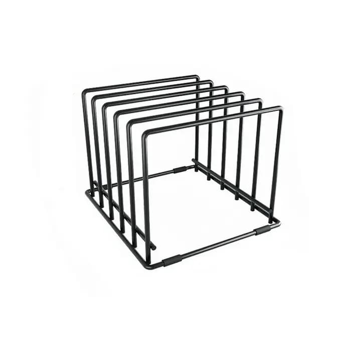 Support de rangement robuste en fer à 5 fentes, résistant à la rouille, pour casseroles et planches