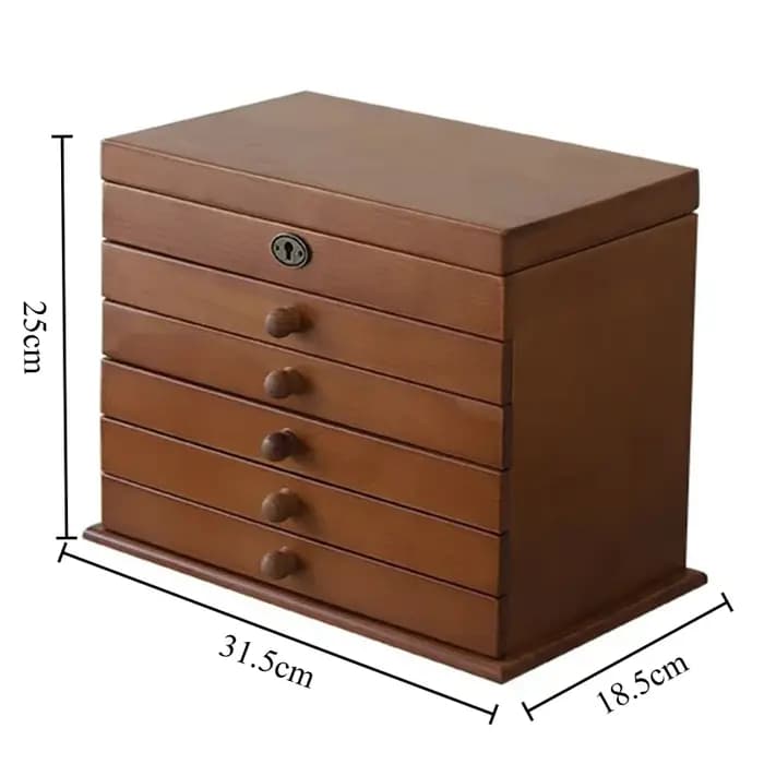 Boîte de présentation de bijoux en bois massif