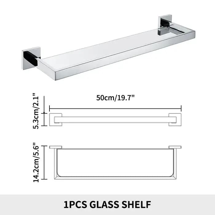 HOWall-Étagère murale rectangulaire en acier inoxydable