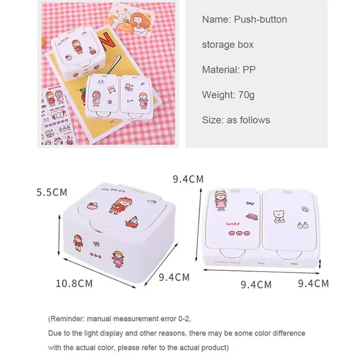 Boîte de rangement de bureau à boutons Ins