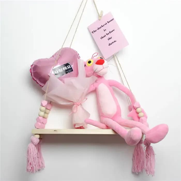 Étagère murale suspendue en macramé pour filles et enfants