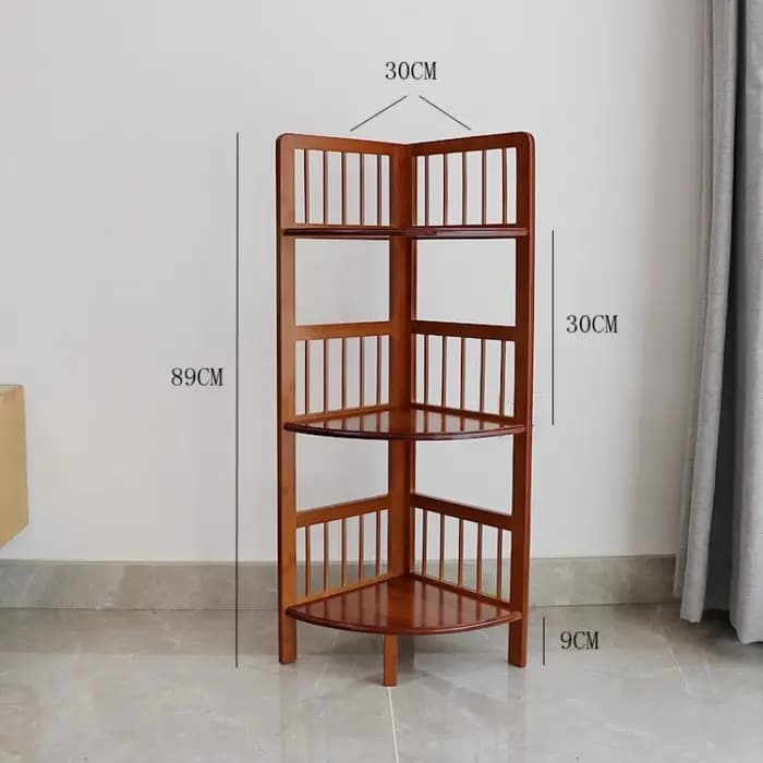 Étagère de rangement multifonctionnelle en bois massif