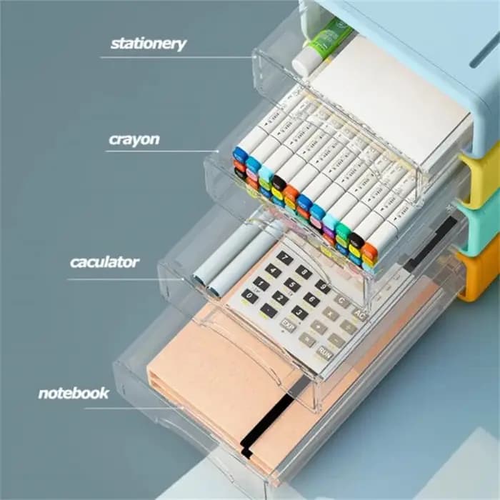 Type de tiroir conteneur de rangement en plastique empilable bureau placard organisateur boîte cosmétiques