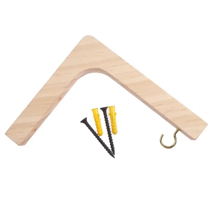 Cintres muraux nordiques en bois naturel pour plantes, crochet pour Pot de fleurs suspendu, support