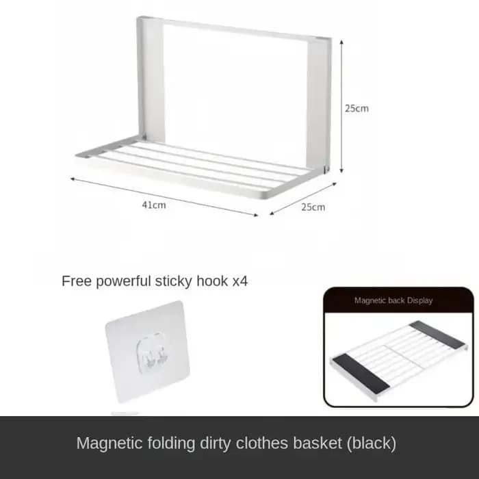 Étagère latérale magnétique en métal pour Machine à laver, gain de place, porte-vêtements pliant, sa