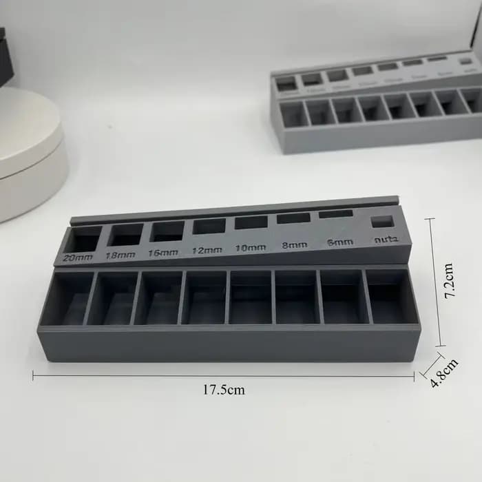 Trieur Portable pratique longueur de vis plateau de tri organisateur magasin écrous nouveau avec 7 fentes de mesure M3 boulon tiroirs de rangement