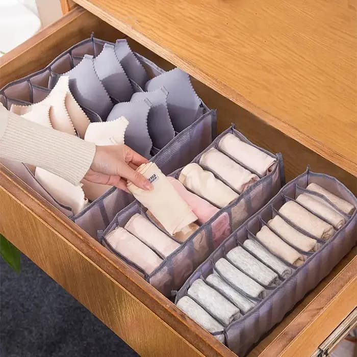 Boîte de rangement pliable en nylon pour sous-vêtements